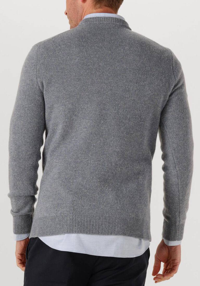 grijze profuomo trui pullover crew neck woolblend