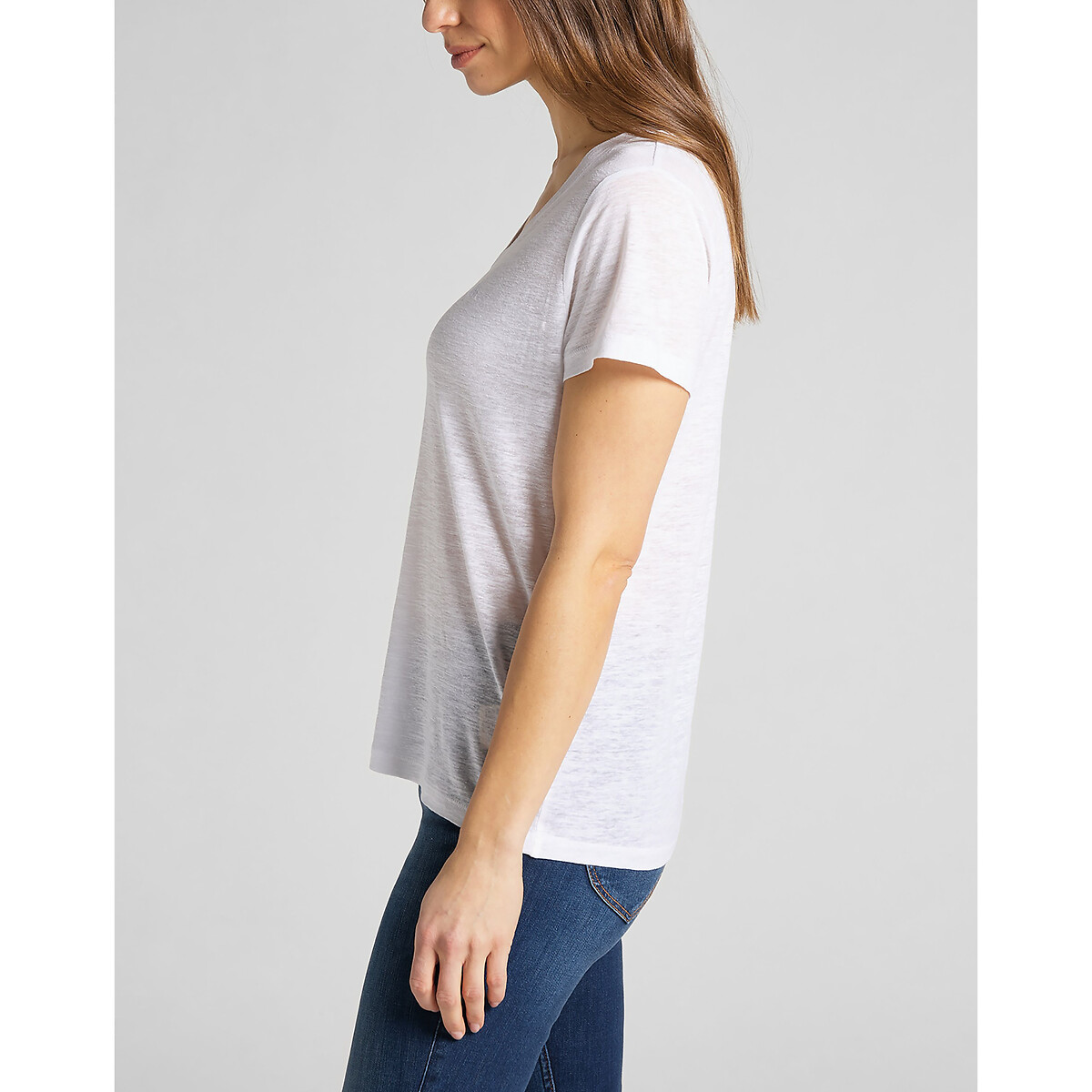 LEE<br>Camiseta de manga curta com decote em V