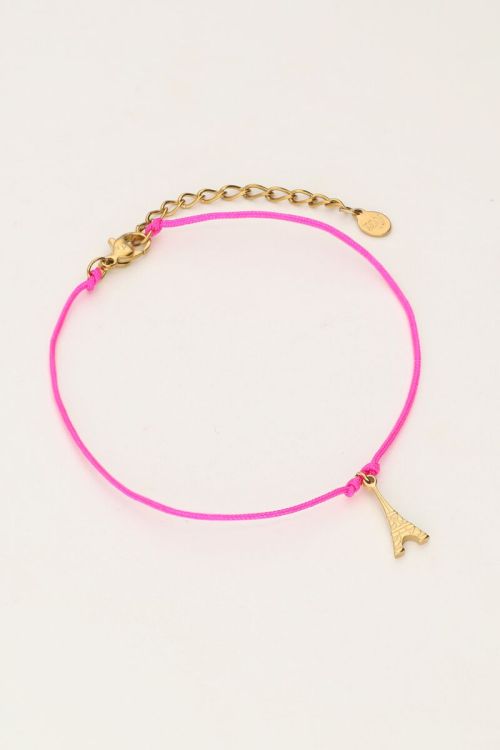 Roze touw armbandje Parijs