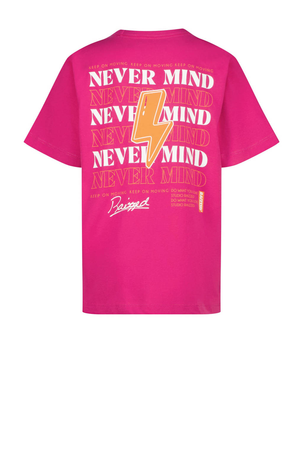Raizzed T-shirt Safia met backprint fuchsia