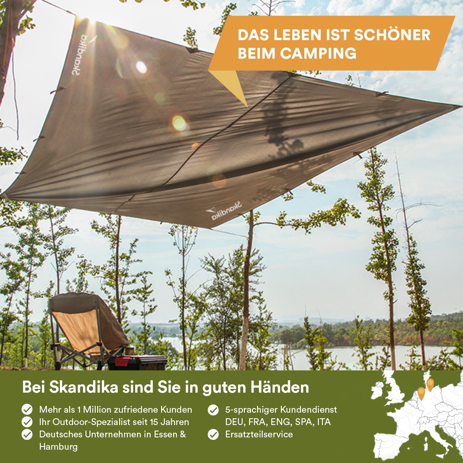 Skandika Zonnescherm L Schaduwdoek