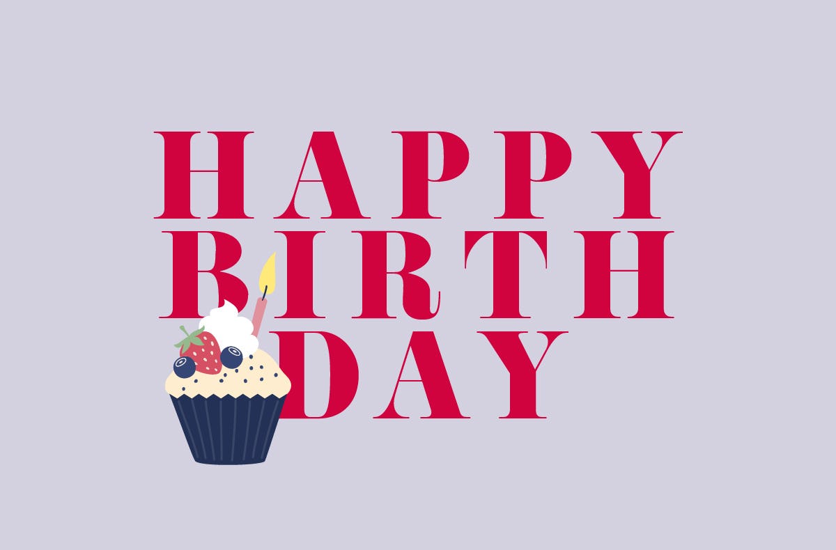 Flexibles Geschenk Happy Birthday Muffin