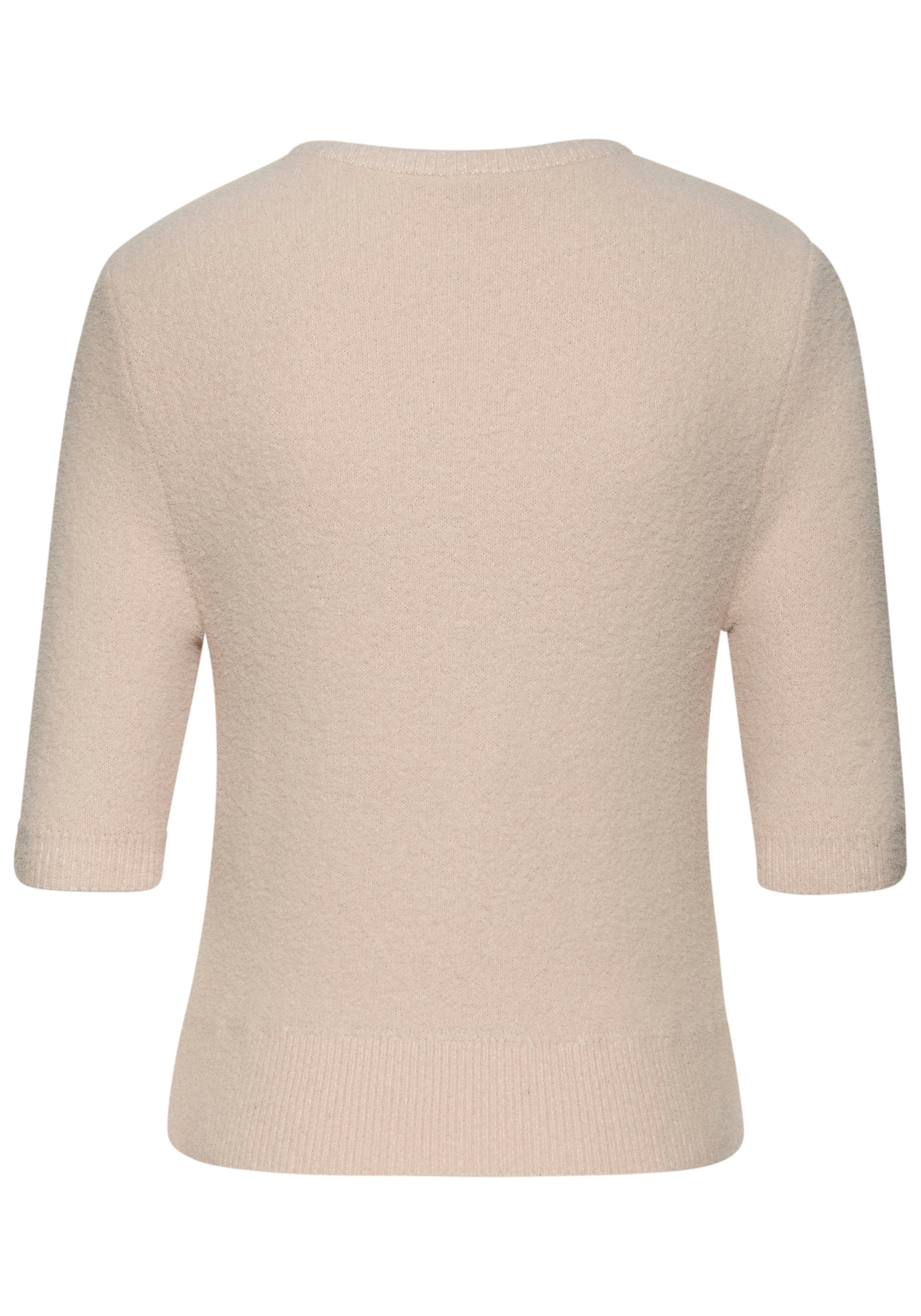 LASCANA Kurzarmpullover , , flauschiger Strickpullover, figurnaher Schnitt