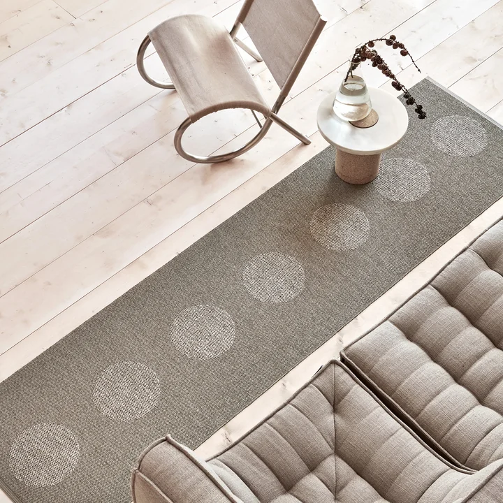 Pappelina - Vera Wendeteppich 2.0, 70 x 120 cm, dark linen / linen metallic