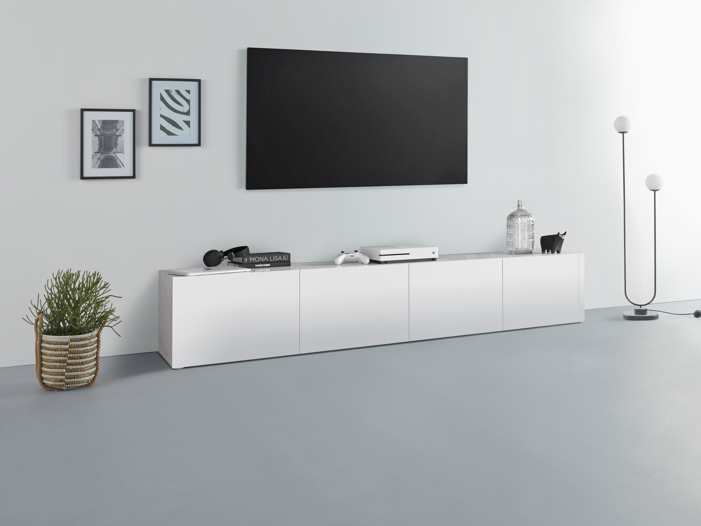 borchardt Möbel Lowboard »Sophia« Breite 200 cm mit 4 Türen, stehend und hängend