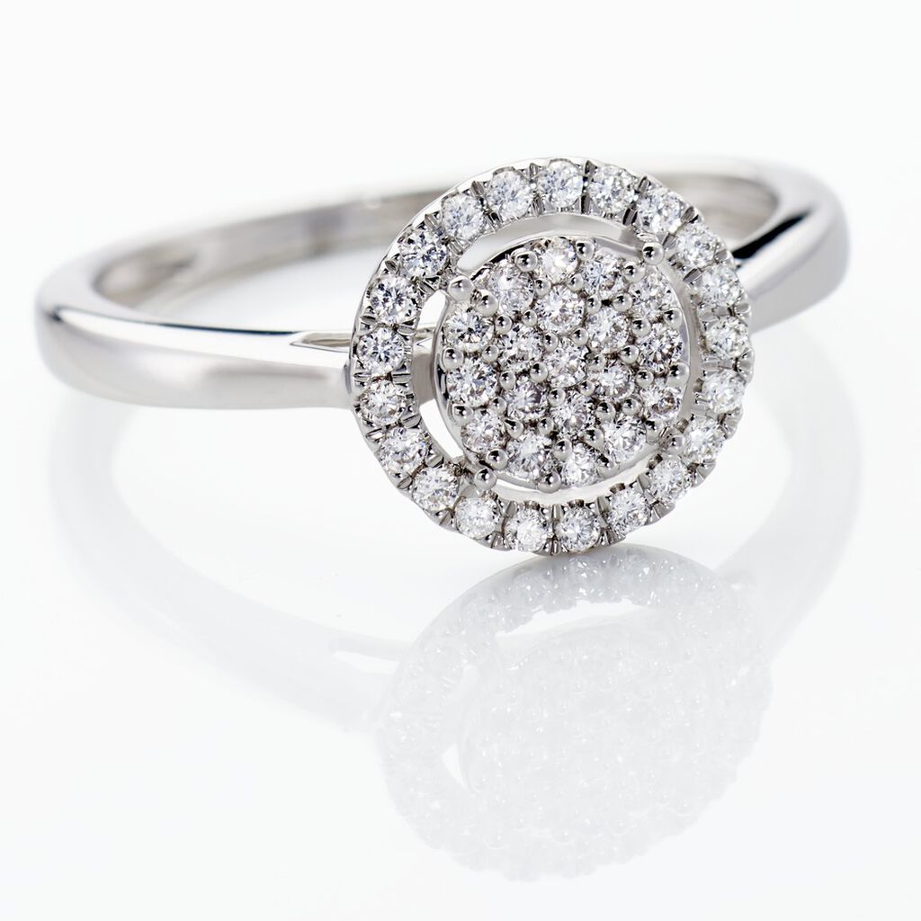 Bague Or Blanc Nawra Diamants Synthétiques