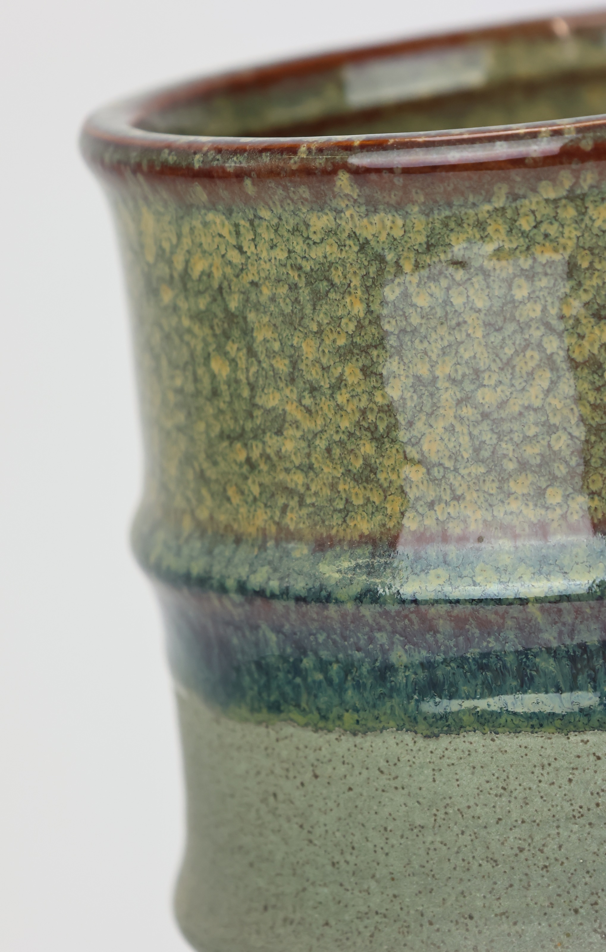 I.GE.A. Dekovase »Topf aus Keramik« Blumentopf geriffelt Zylinderform Übertopf Keramikvase Deko Dekovase