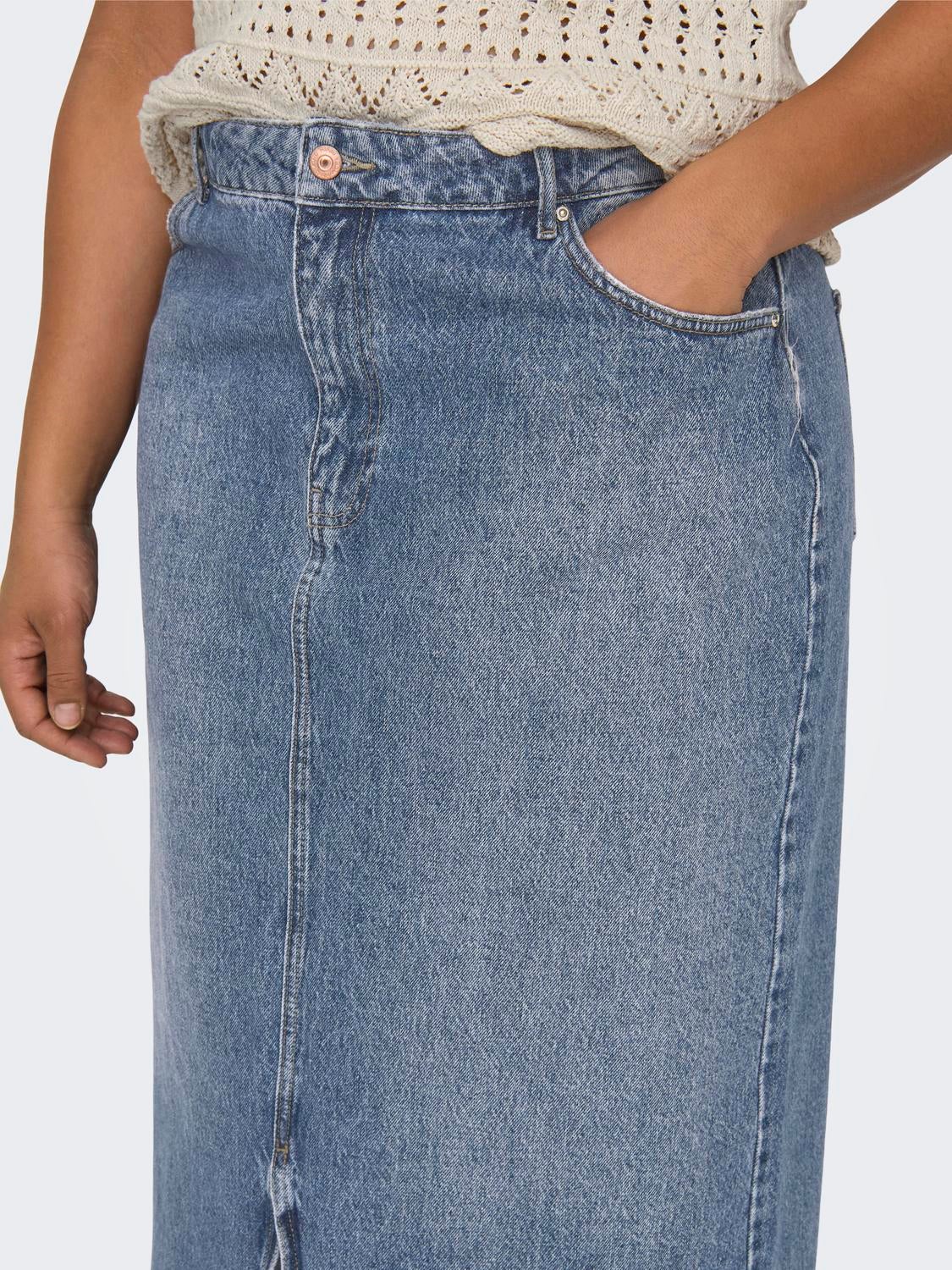 CAREMMA Jeansrock Medium Blue Denim