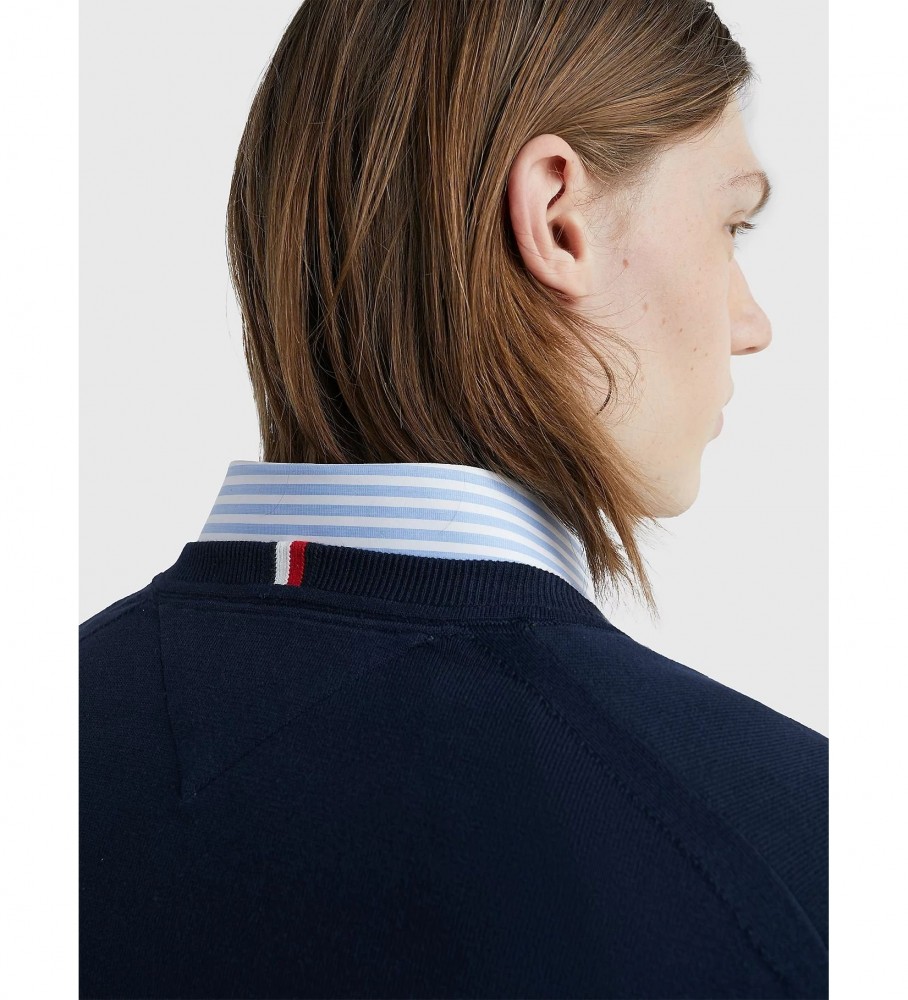 Camisa Tommy Hilfiger da Coleção 1985 em algodão orgânico azul-marinho