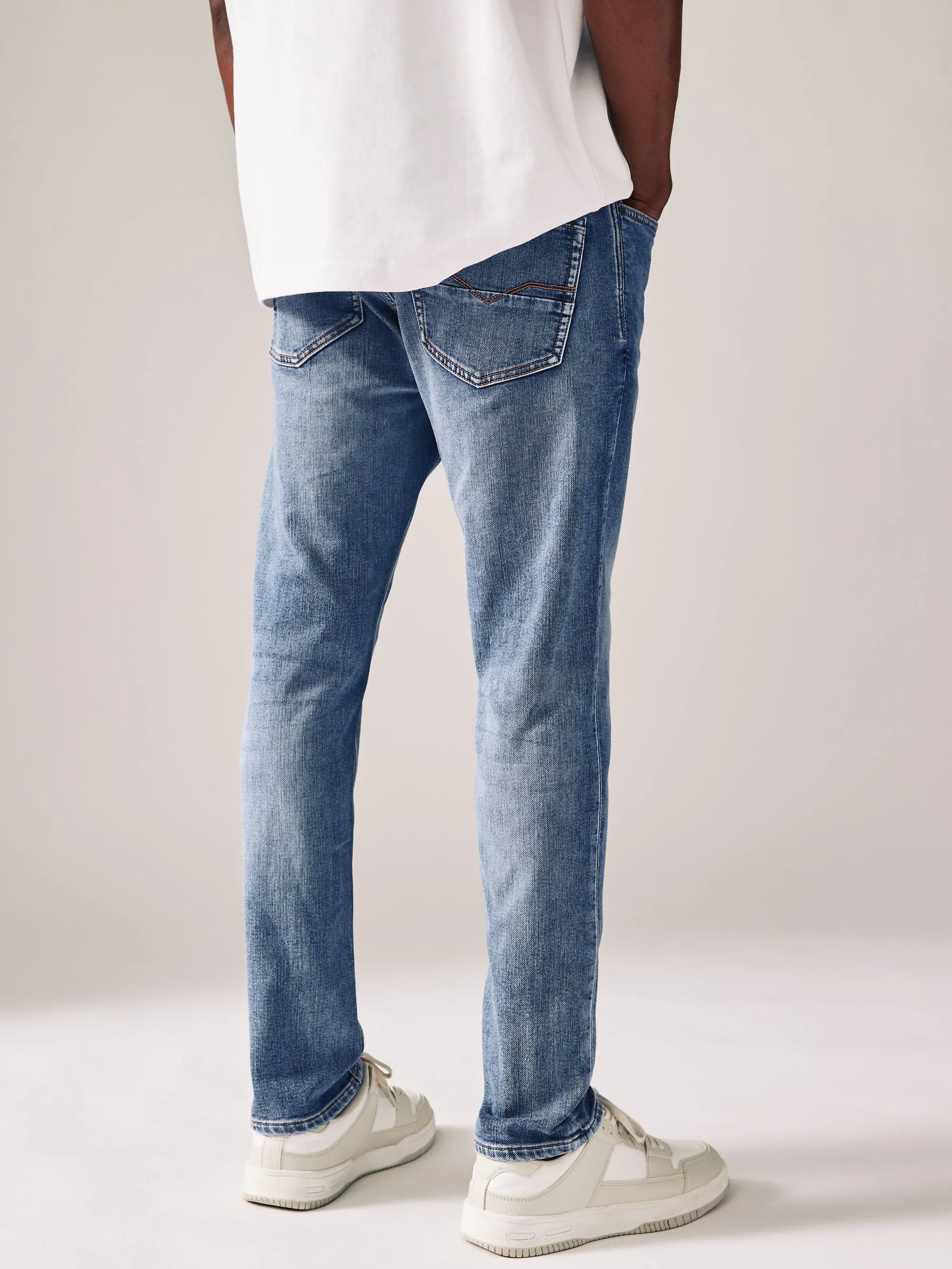 Vintage lichtblauw - Strakke Pasvorm - Comfortabele stretchjeans