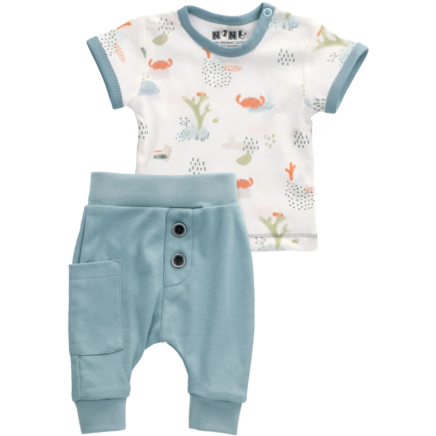 Nini 2tlg Set Shirt + Hose Sea blau weiß