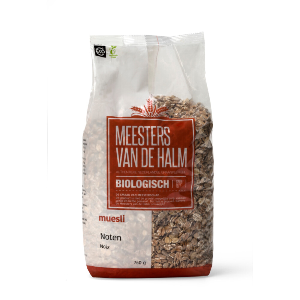 3x De halm Muesli Noten Eko 750 gr