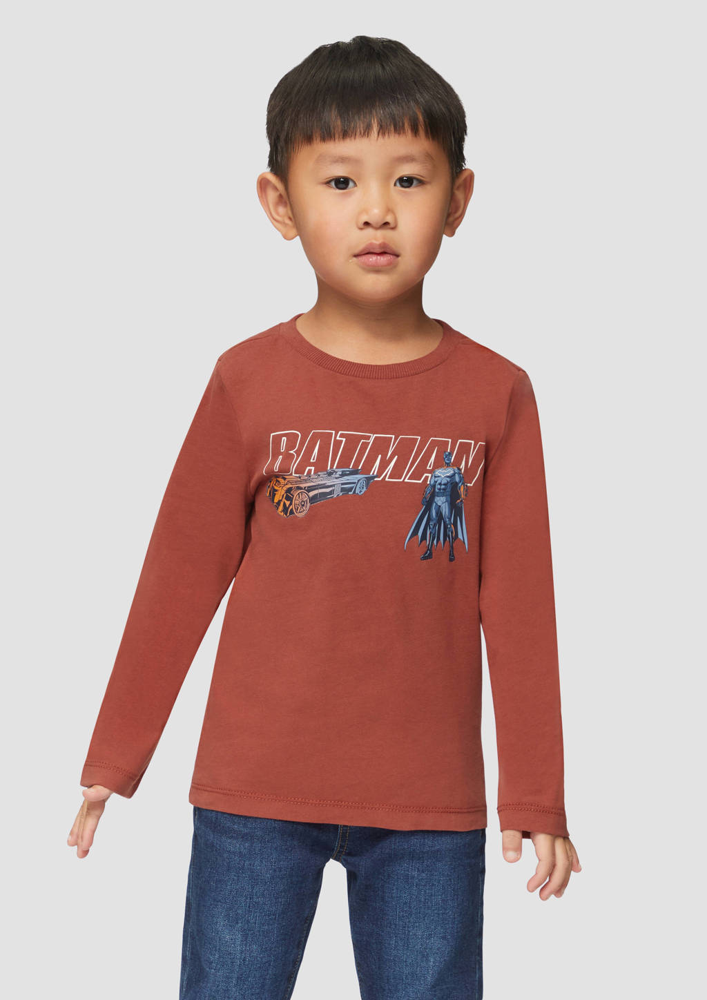 s.Oliver longsleeve met printopdruk donkerrood
