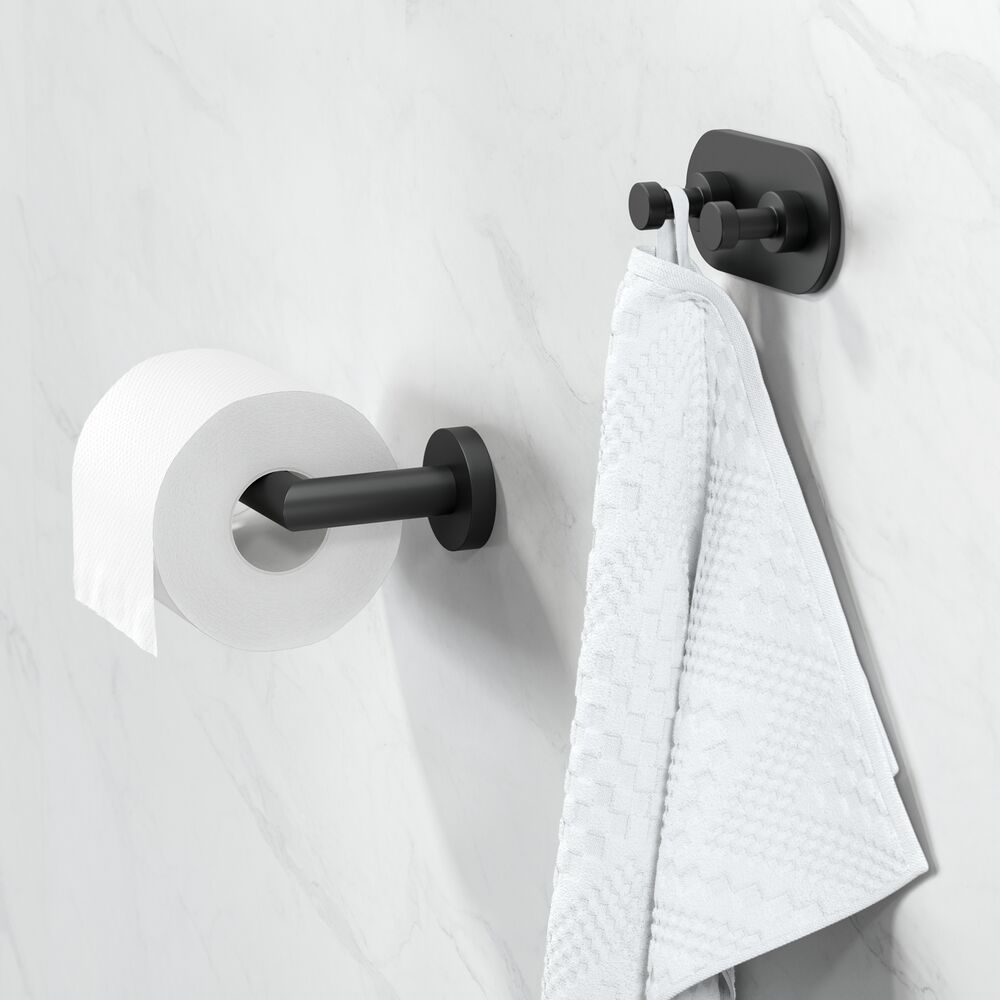Geesa Nemox toiletrolhouder zwart