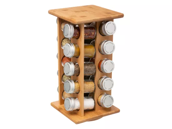 20 pots à épices en Bambou avec Épices incluses - Five