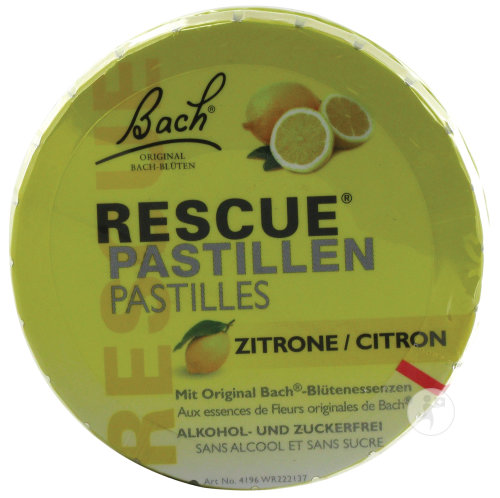 Fleurs De Bach Rescue Pastilles Citron Sans Alcool Et Sans Sucres 50g