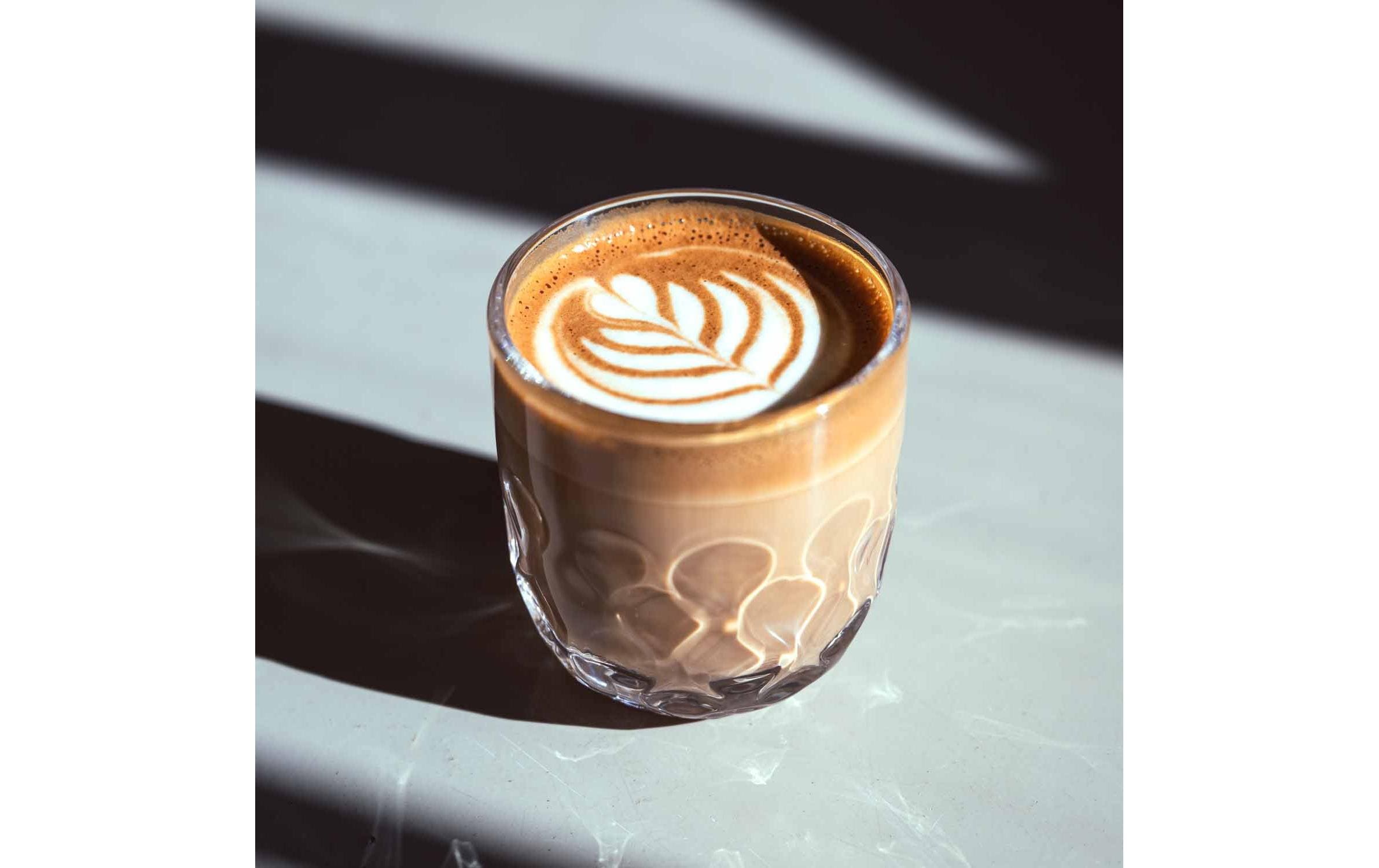 Cappuccino Becher Gocce 2 220 ml, 2 Stück, TransparentCappuccino-/Kaffeetasse für Heissgetränke