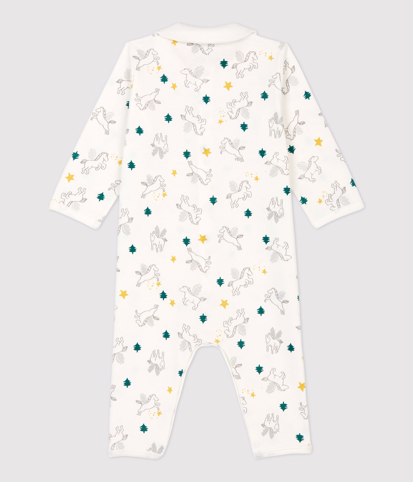 Dors-bien sans pieds à col bébé en coton