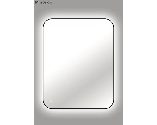 Cordia TENDER LINE BACKLIGHT verlichte spiegel, 100 x 80 cm, zwart, IP44