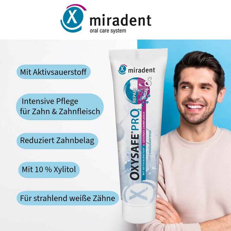 Miradent Oxysafe Pro2 Repair Zahnpasta, 75 ml