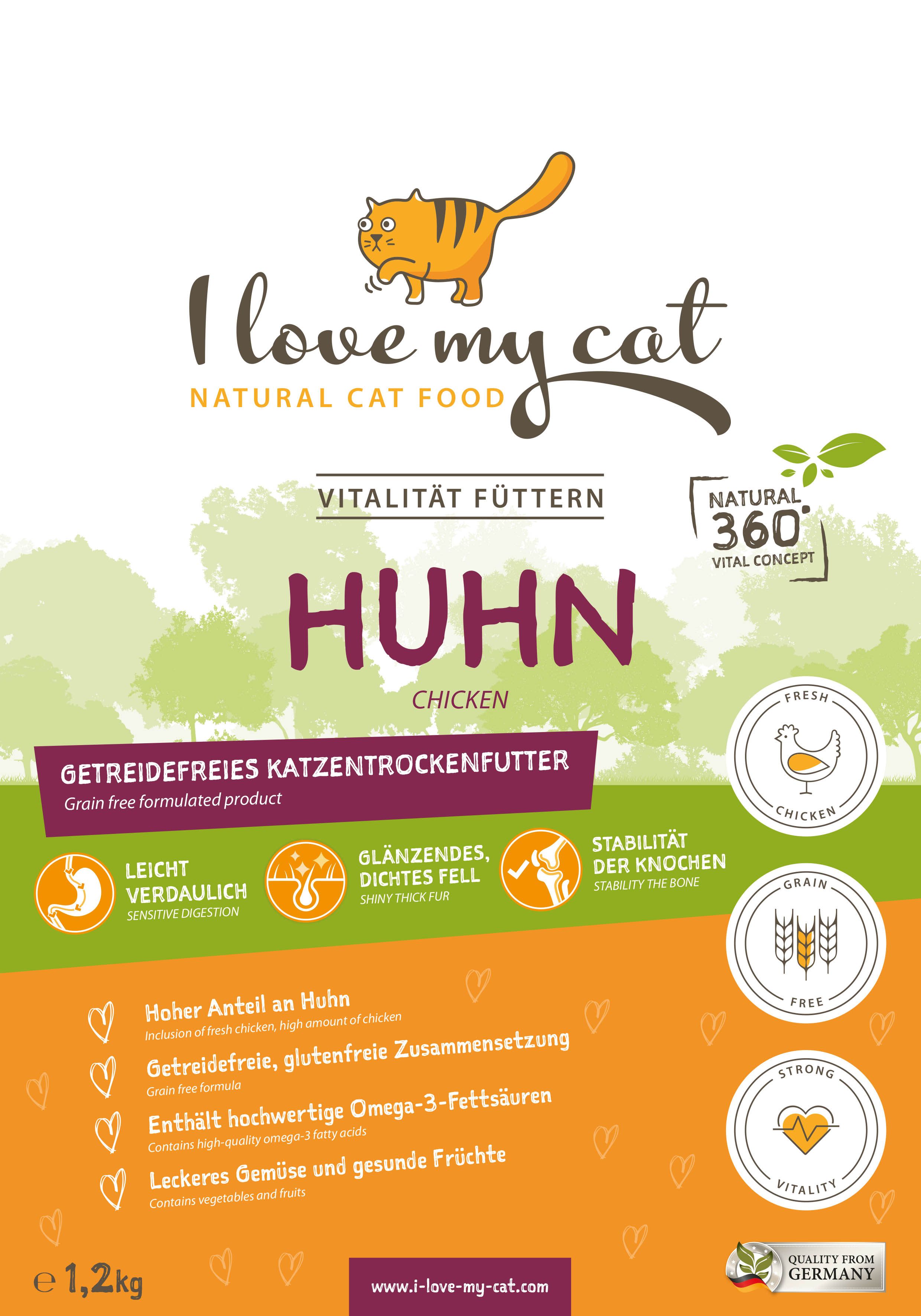 I love my cat Gutes Trockenfutter für Katzen mit Huhn