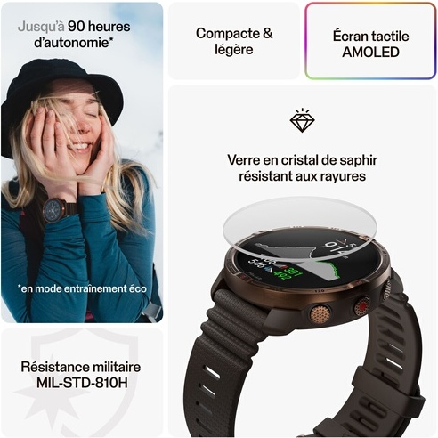 Montre connectée Polar Grit X2 Outdoor Marron