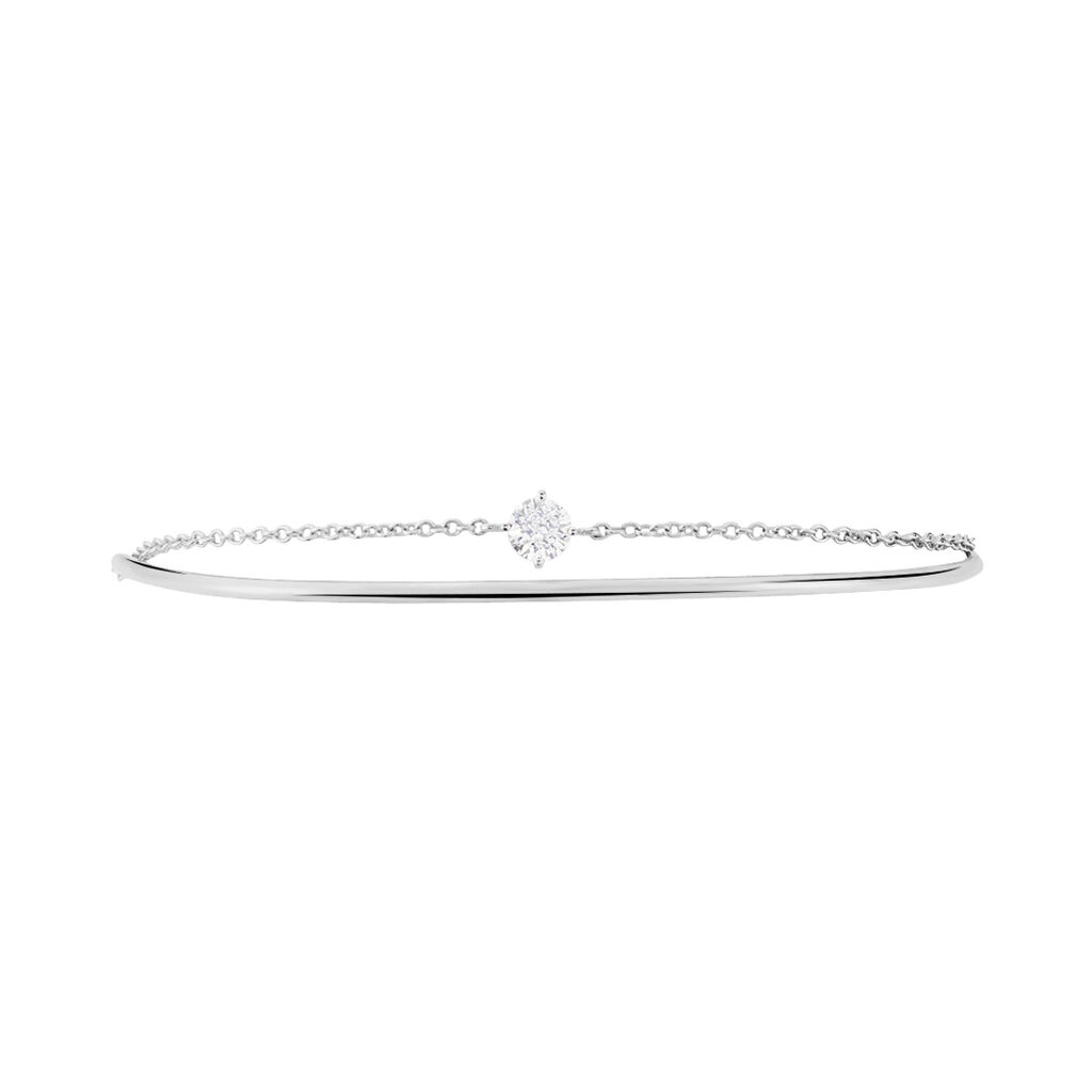 Bracelet Jonc Ruth Argent Blanc Oxyde De Zirconium