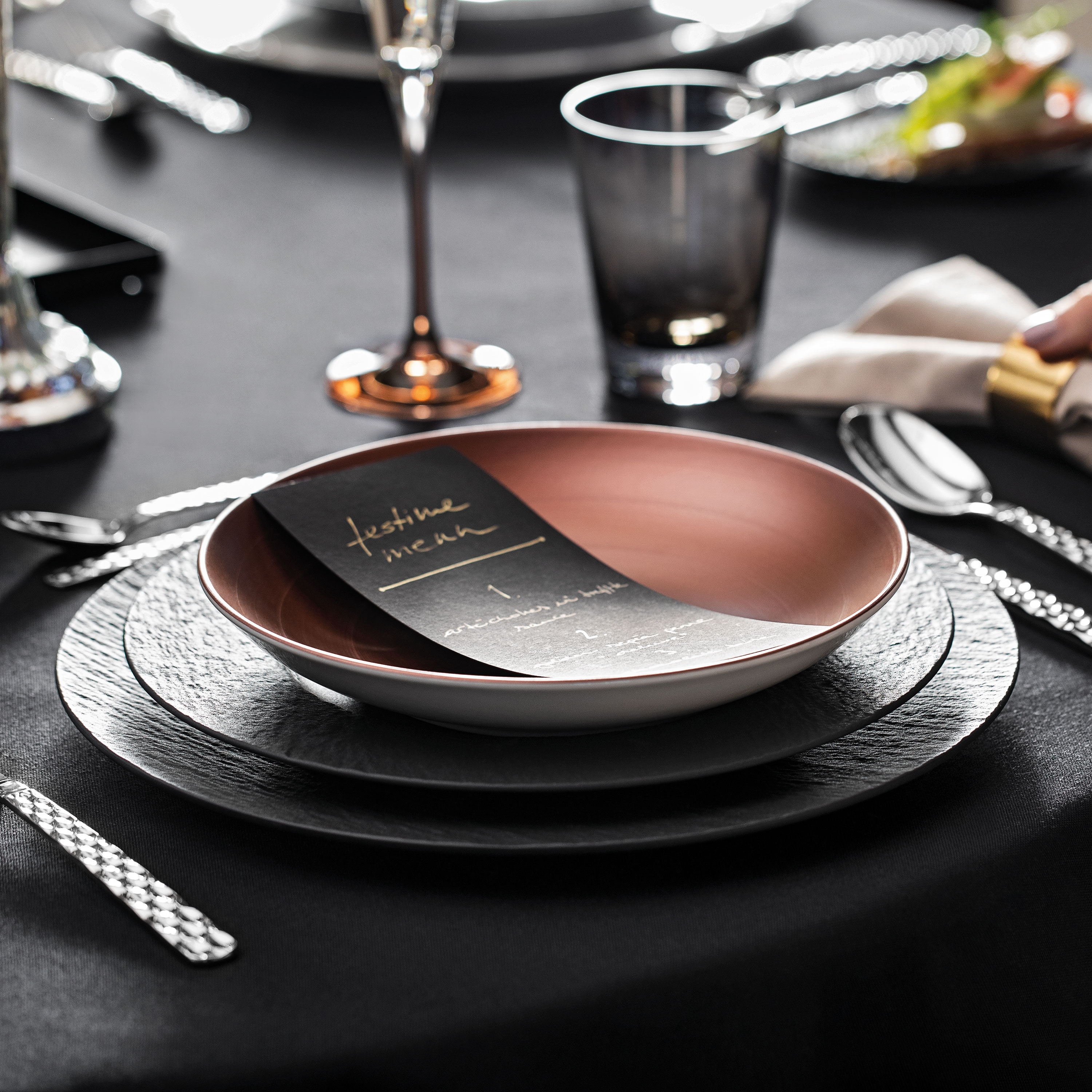 Manufacture Centerpiece bowl Copper, 15.3 oz, Premium Porcelain