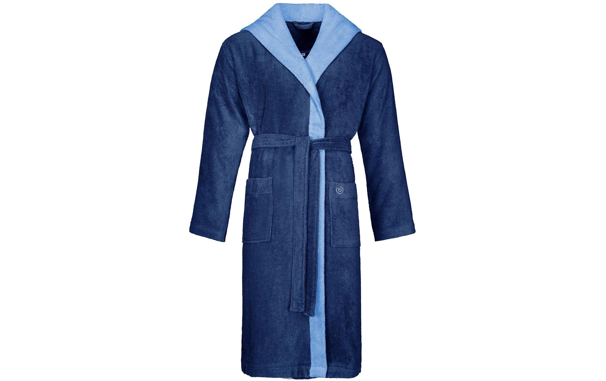 Bademantel Stefano Marine Blau<br>Herren-Bademantel mit Kapuze
