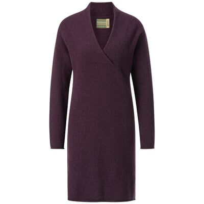 Damen-Strickkleid, Aubergine