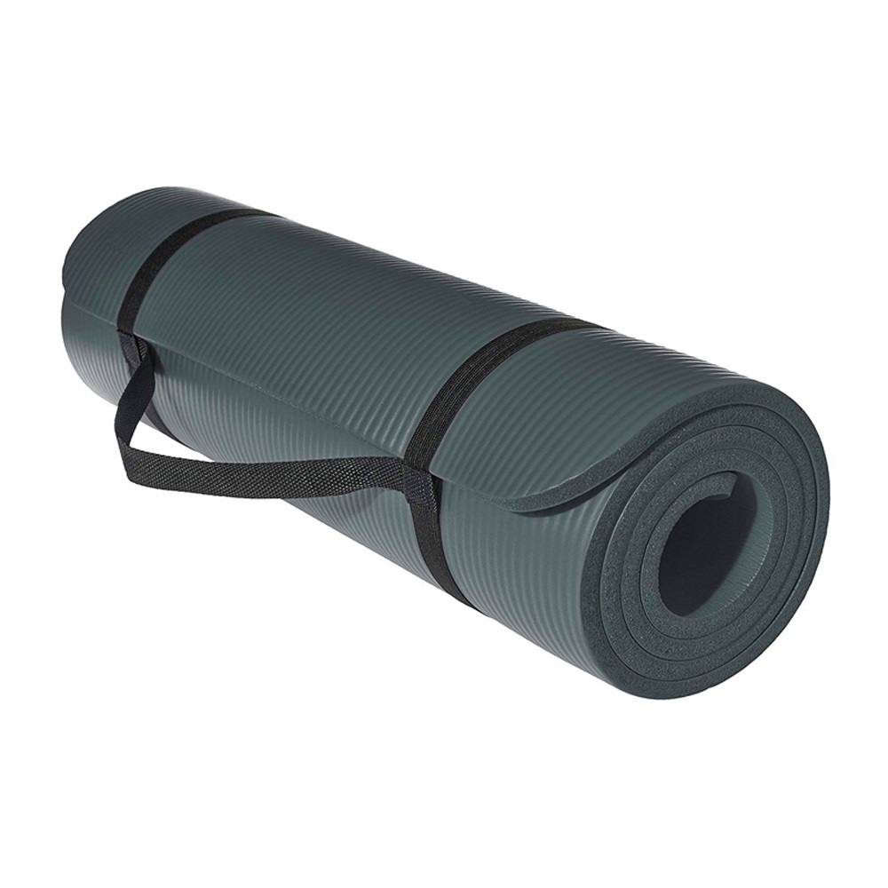 ForzaFit 12 mm fitness mat met draagriem - grey