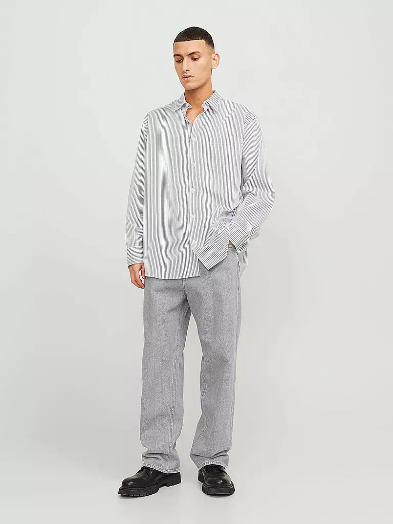 JACK & JONES Jeans Baggy Fit JJIALEX JJORIGINAL hellgrau