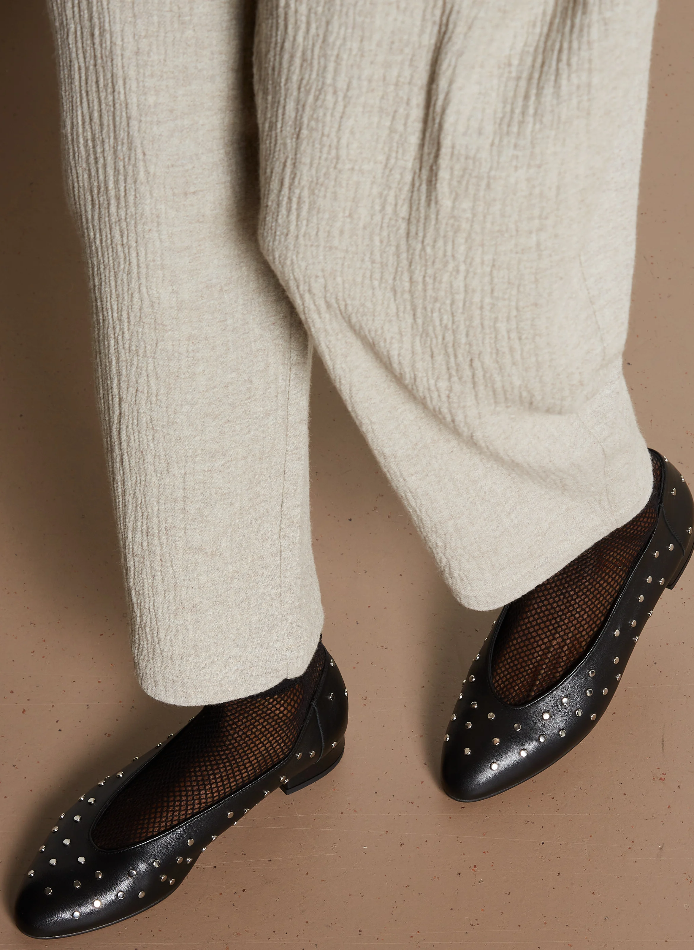 CAMILA CLOUS - Ballerines en cuir | Noir