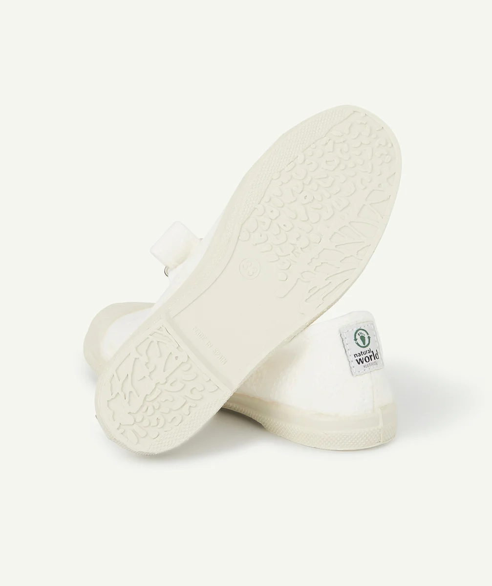 NATURAL WORLDBALLERINES BLANCHES EN TOILE FILLE