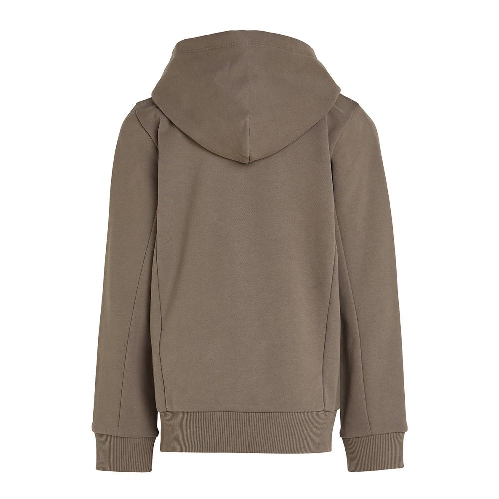 Calvin Klein Jeans Sweat Zippé Marron Garçon Calvin Klein Jeans Badge