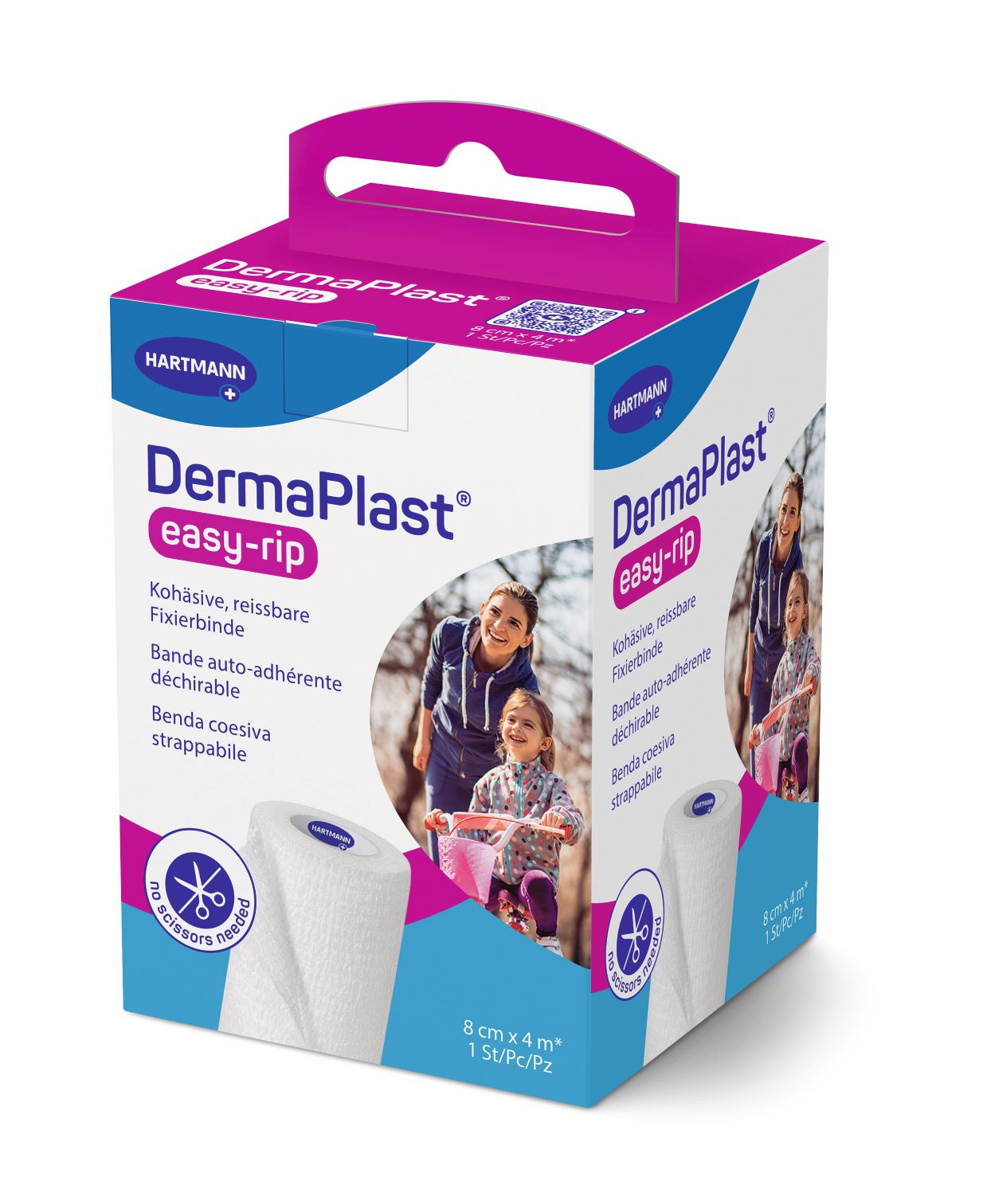 DERMAPLAST easy-rip<br>1 Stück, 8cmx4m, weiss