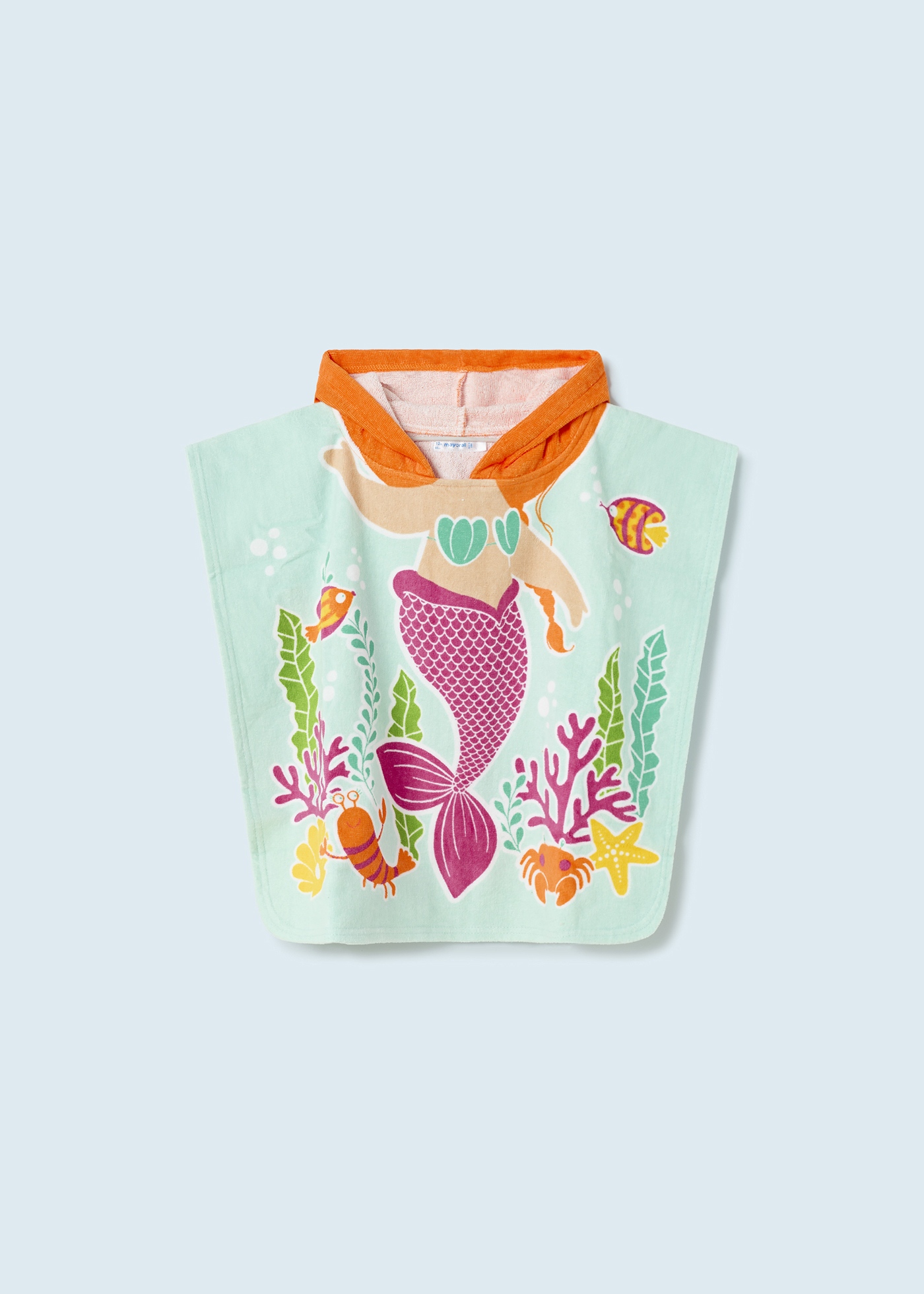 Poncho toalha fantasia de algodão sustentável para bebês