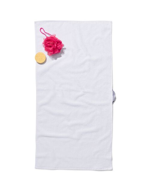serviette de bain 2ème vie coton recyclé blanc