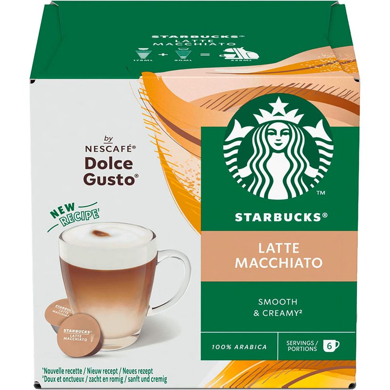 Capsules de café Starbucks Dolce Gusto Latte Macchiato - Boîte de 24