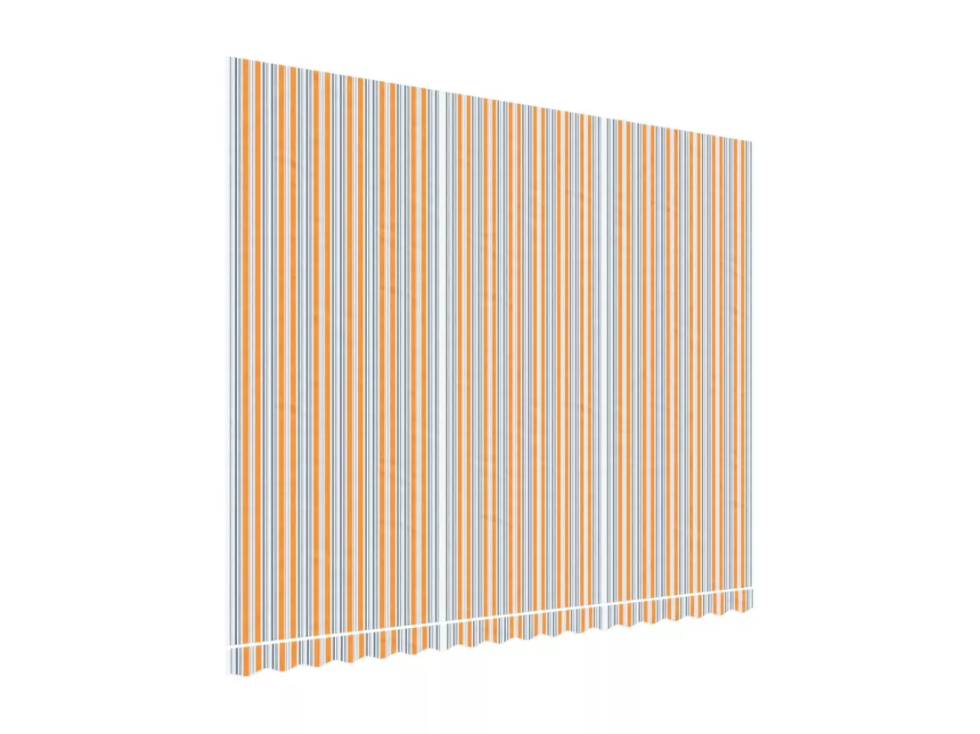 Tissu de remplacement pour auvent rayures multicolores 4,5x3,5m