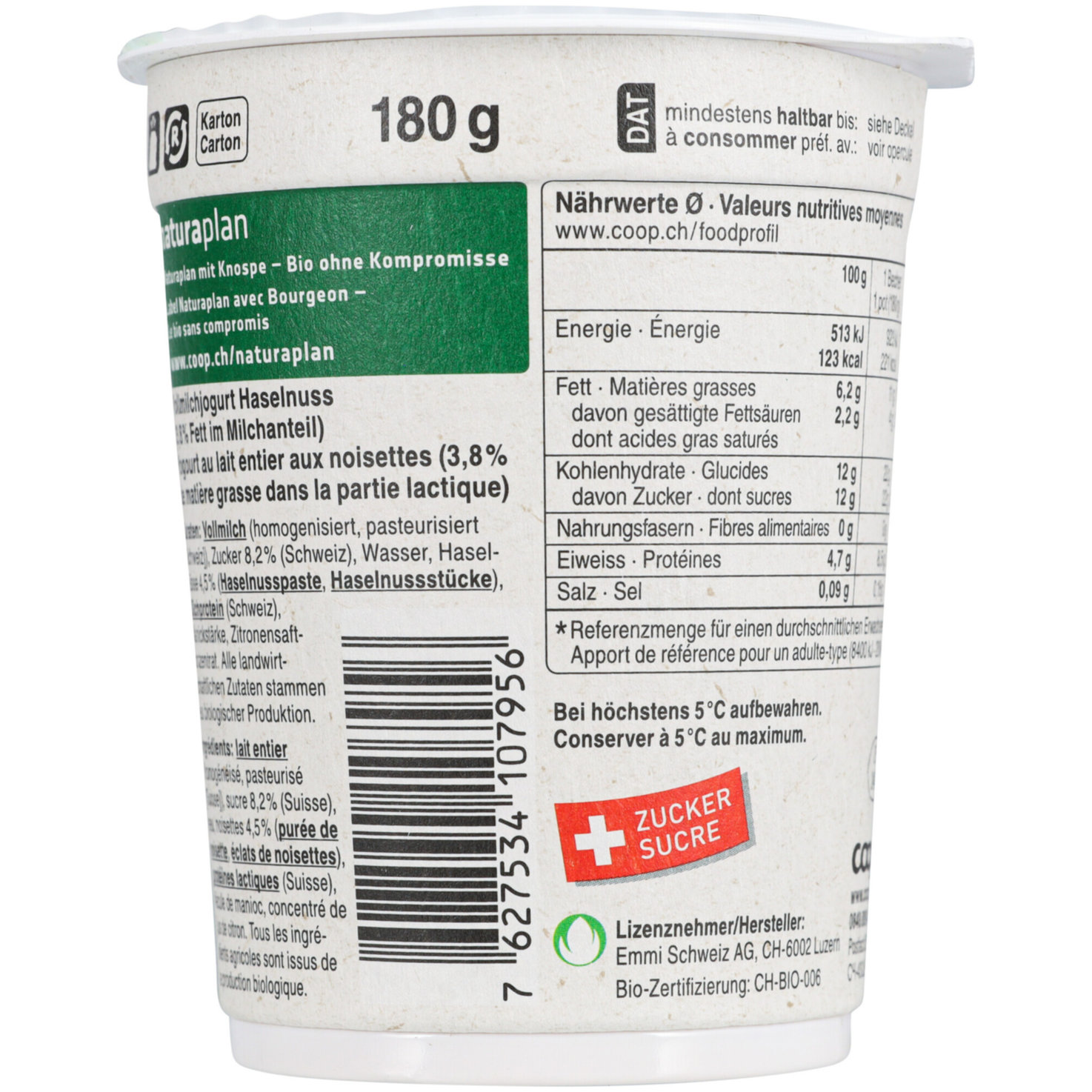 Naturaplan Bio Joghurt Haselnuss 2x180g