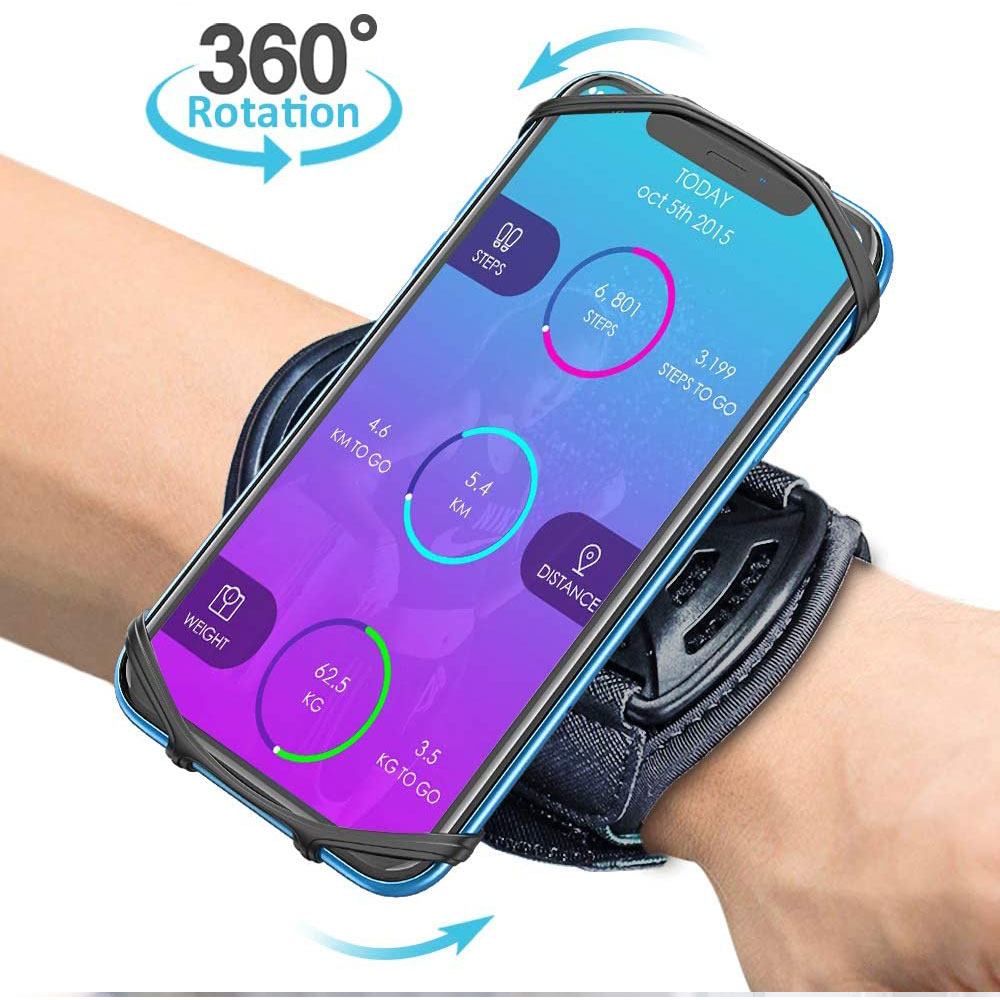Universal Handgelenk Sportarmband Silikon Halterung 360-Grad Drehfunktion (4