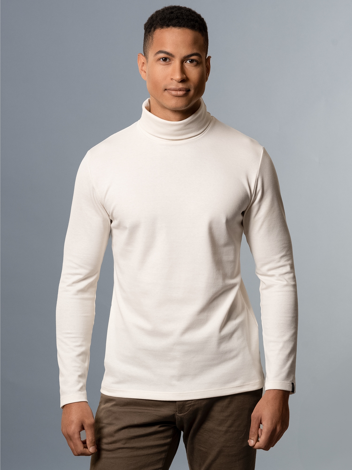 Rollkragenshirt Natur