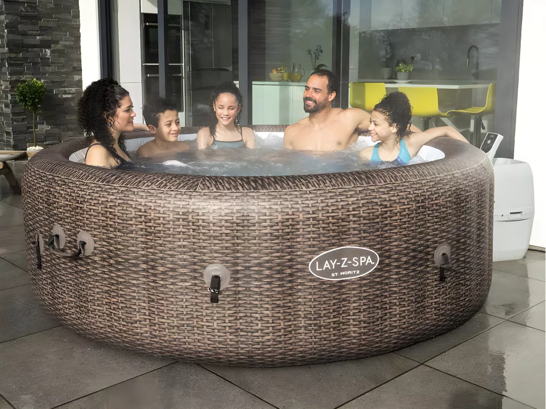 Spa gonflable Lay-Z-Spa St Moritz rond Airjet 5/7 places