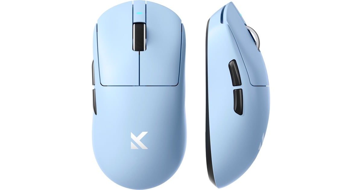 MCHOSEA7 Ultra draadloze gaming muis  (Blauw, Tot 42.000 DPI, 2.4 GHz / USB-C / Bluetooth, Tweedekans)