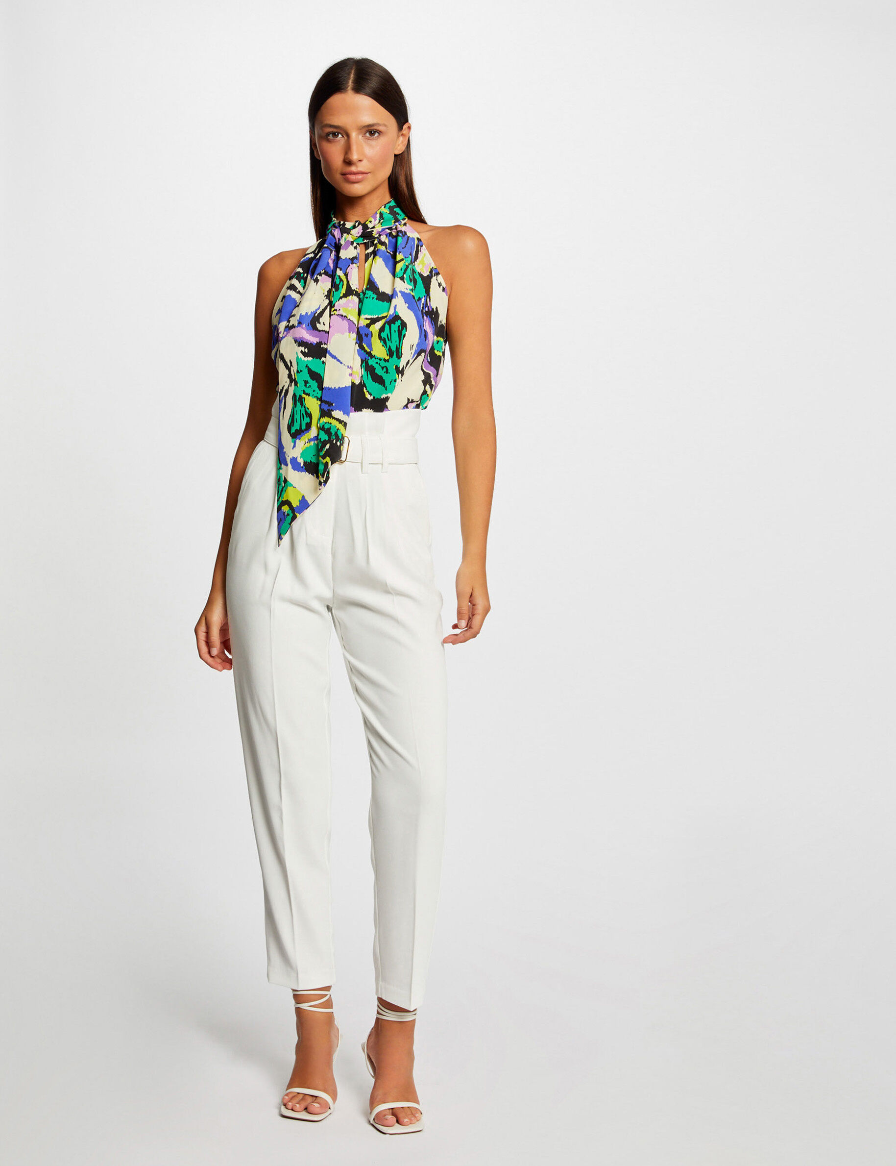 Blouse sans manches imprimé abstrait multico femme - multico