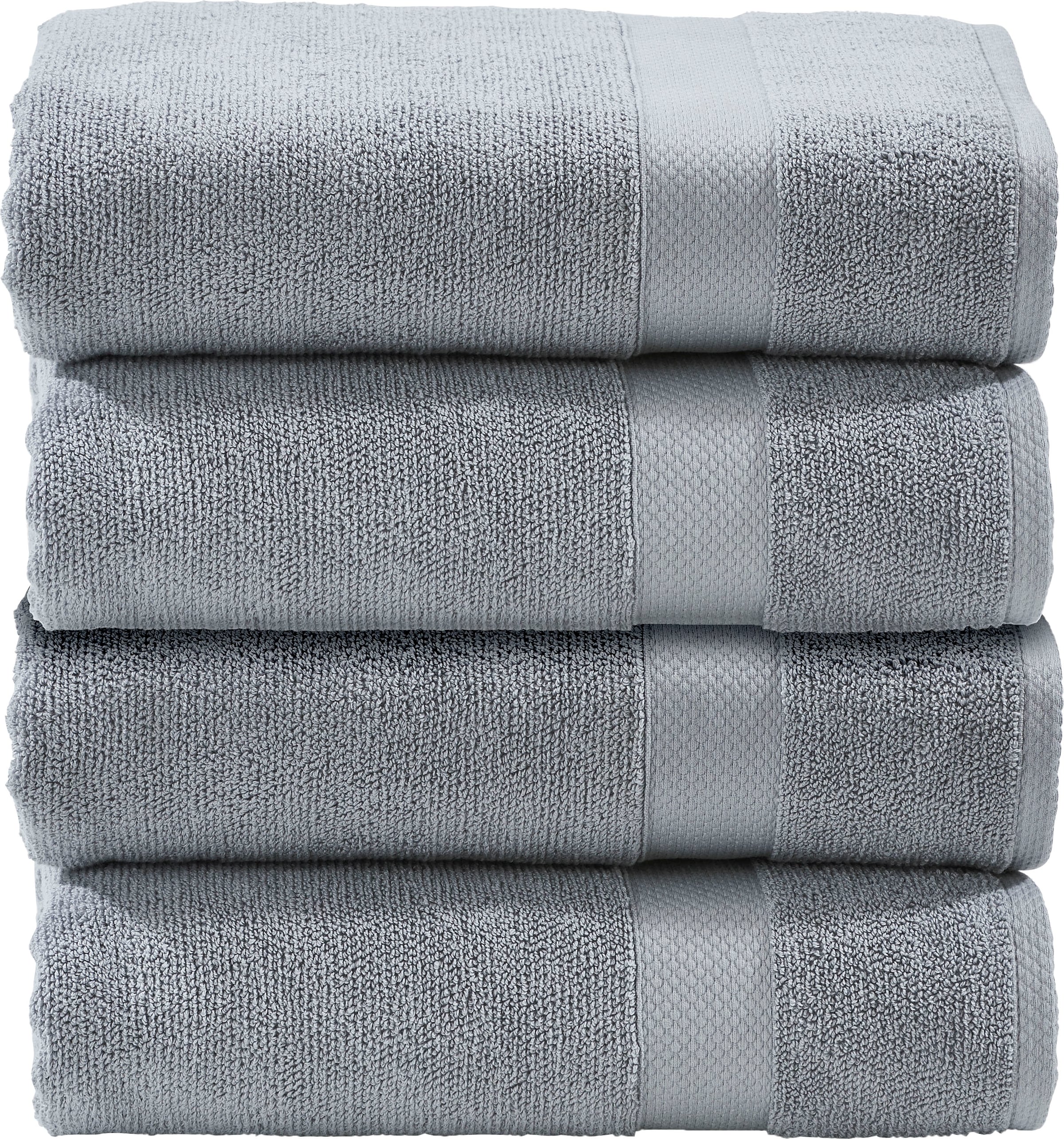 done.® Gästehandtuch »Deluxe« Uni Farben, Hotelqualität aus hochwertigem Zwirnfrottier, 4x30x50