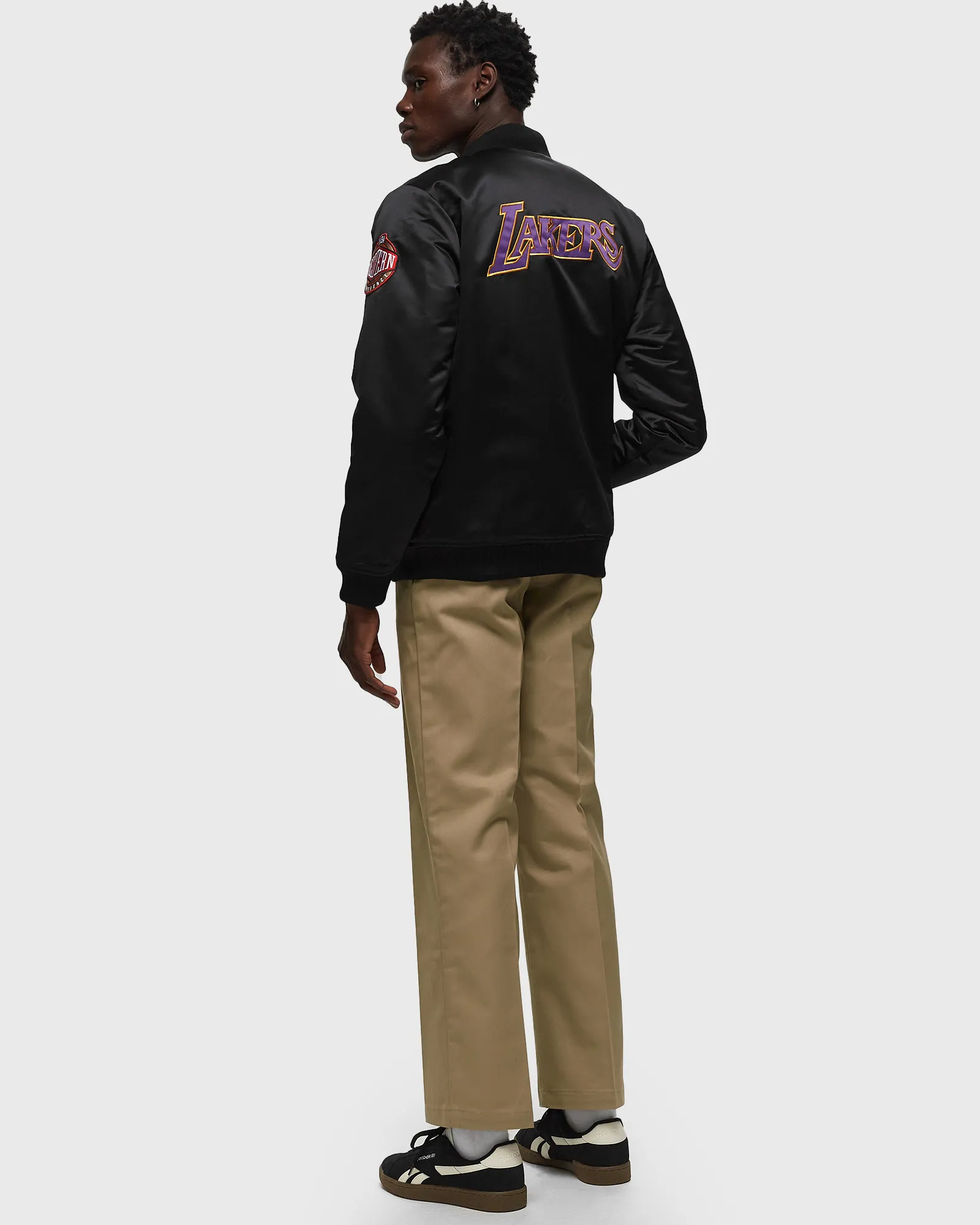 Mitchell & Ness NBA SATIN BOMBER JACKET LOS ANGELES LAKERS