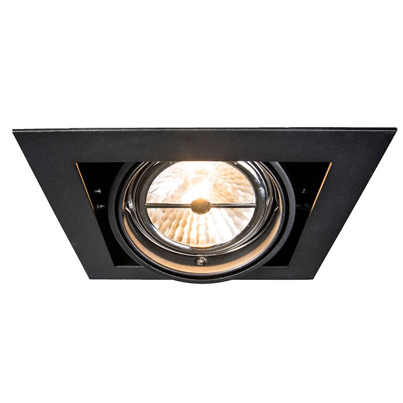 Inbouwspot zwart G53 111mm verstelbaar - Oneon