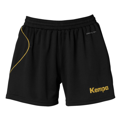 Curve Shorts De Mujer Negro/dourado Kempa